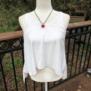 BCBG Maxazria White Layered Tank Blouse S NWT